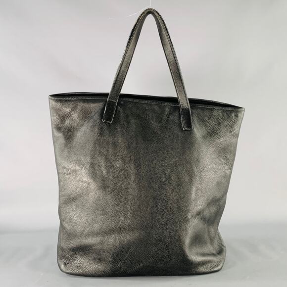 MAX MARA Black Leather Tote Top Handles Zip Handbag - Picture 3 of 9